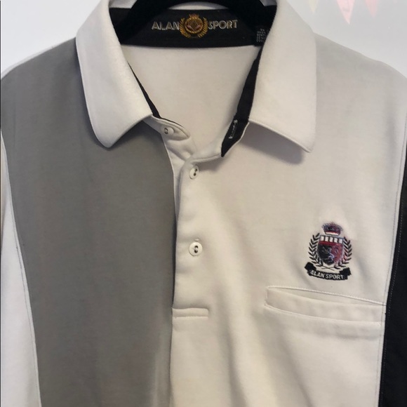 Vintage Alan Sport Collar button up sweater XL - Picture 2 of 7